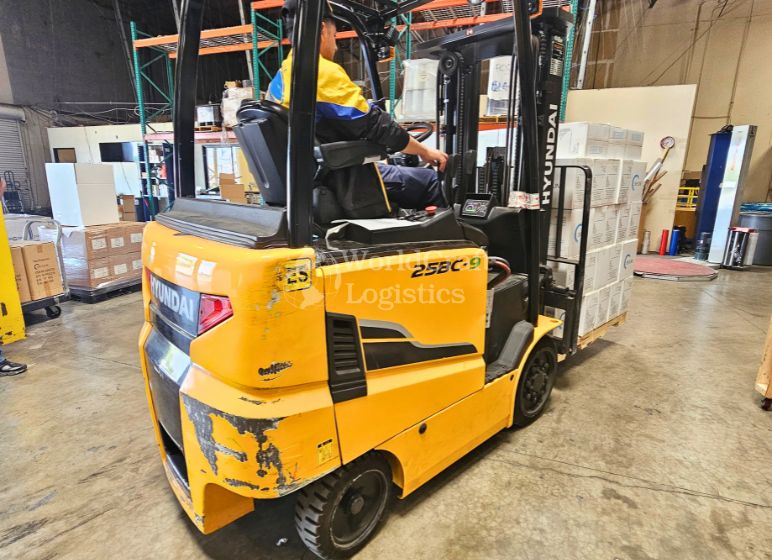 Forklift equipment at Union City WCL warehouse